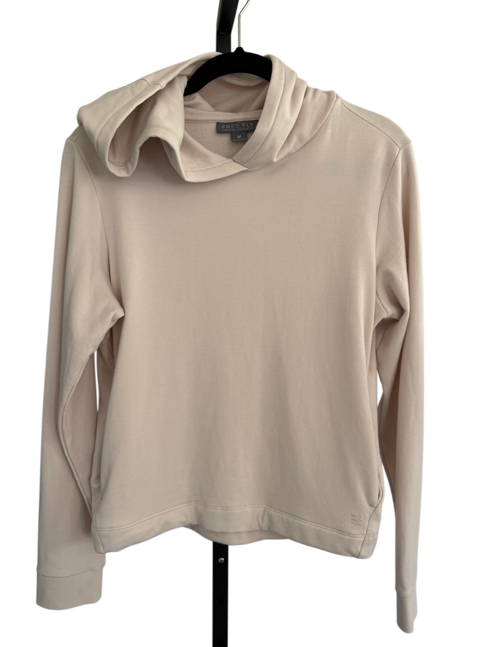 Free Fly Apparel Bamboo Fiber Cream Hooded Spandex Hooded Pockets Pullover